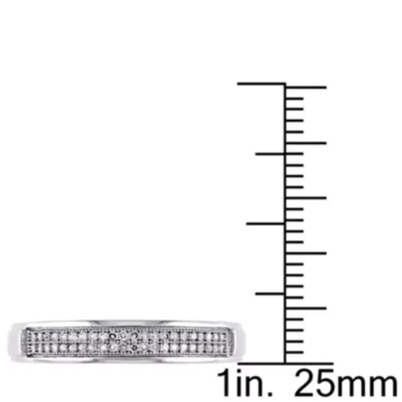 1/8 ct. t.w. Diamond Men's Ring 10K White Gold