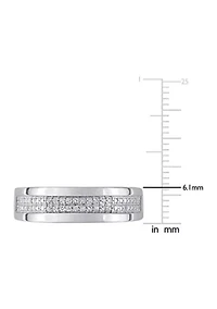 1/10 ct. t.w. Diamond Men's Ring Sterling Silver