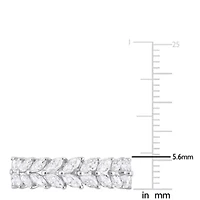 Lab Created White Moissanite Eternity Ring Sterling Silver
