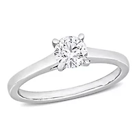 1/2 ct. t.w. Diamond Solitaire Engagement Ring Platinum