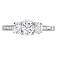 1 ct. t.w. Diamond 3-Stone Engagement Ring Platinum