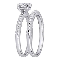 3/4 ct. t.w. Diamond Twisted Band Bridal Set 14K White Gold