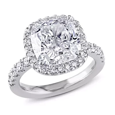 5.64 ct. t.w. Diamond Halo Engagement Ring 19K White Gold