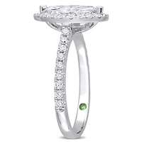 Lab Created 1 ct. t.w. Grown Diamond Halo Engagement Ring 14K White Gold