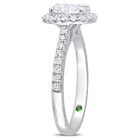 Lab Created 1.48 ct. t.w. Grown Diamond Halo Engagement Ring 14K White Gold