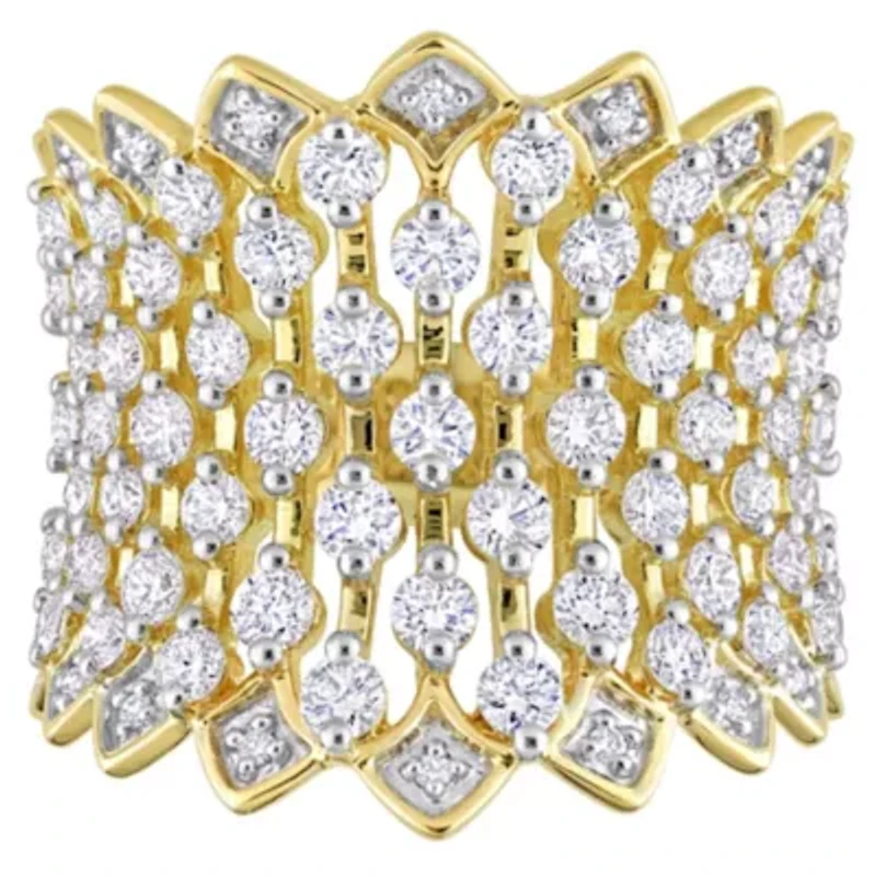 Lab Created 2 ct. t.w. Grown Diamond Wide Band Ring 14K Yellow Gold