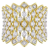 Lab Created 2 ct. t.w. Grown Diamond Wide Band Ring 14K Yellow Gold