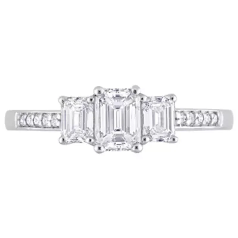 1 ct. t.w. Diamond 3-Stone Engagement Ring Platinum