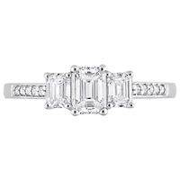 1 ct. t.w. Diamond 3-Stone Engagement Ring Platinum