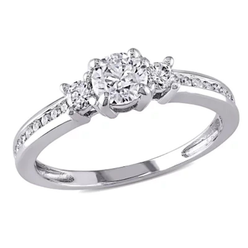 1 ct. t.w. Diamond Raised Engagement Ring 14K White Gold