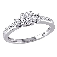 1 ct. t.w. Diamond Raised Engagement Ring 14K White Gold