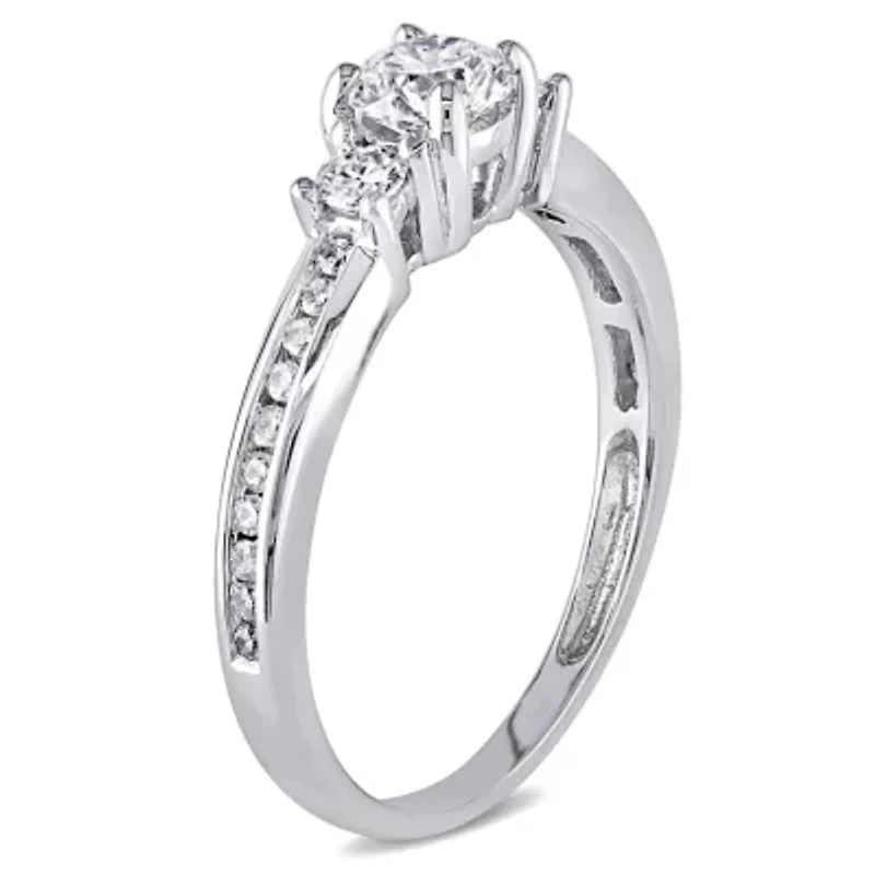 1 ct. t.w. Diamond Raised Engagement Ring 14K White Gold