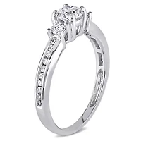 1 ct. t.w. Diamond Raised Engagement Ring 14K White Gold