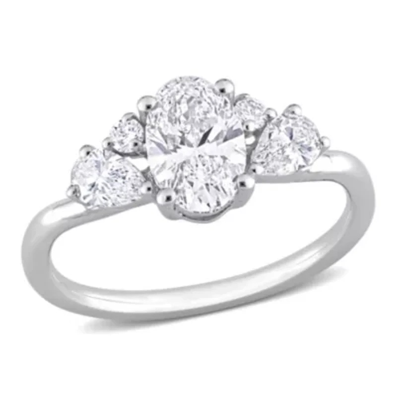 Lab Created 1.45 ct. t.w. Multi-shape Grown Diamond Engagement Ring 14K White Gold
