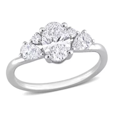 Lab Created 1.45 ct. t.w. Multi-shape Grown Diamond Engagement Ring 14K White Gold