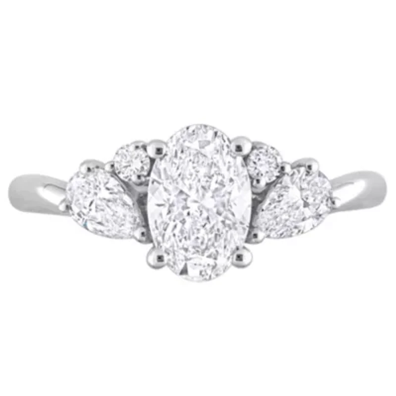 Lab Created 1.45 ct. t.w. Multi-shape Grown Diamond Engagement Ring 14K White Gold