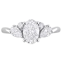Lab Created 1.45 ct. t.w. Multi-shape Grown Diamond Engagement Ring 14K White Gold