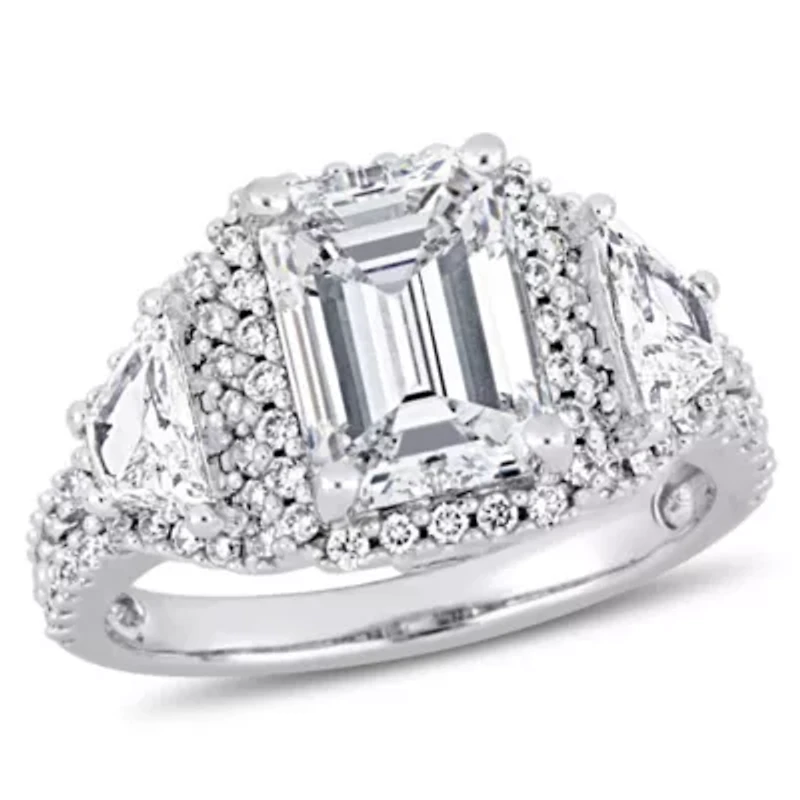 3.16 ct. t.w. Diamond Halo Engagement Ring 14K White Gold