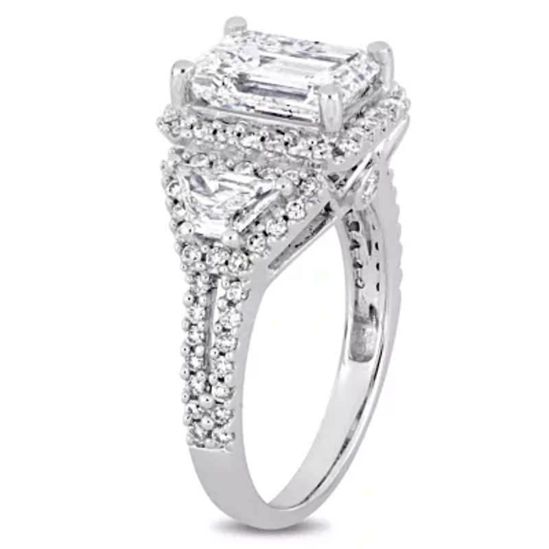 3.16 ct. t.w. Diamond Halo Engagement Ring 14K White Gold