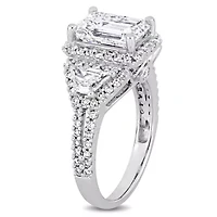 3.16 ct. t.w. Diamond Halo Engagement Ring 14K White Gold