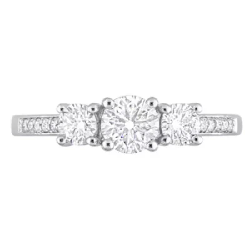 1 ct. t.w. Diamond 3-Stone Engagement Ring Platinum