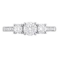 1 ct. t.w. Diamond 3-Stone Engagement Ring Platinum