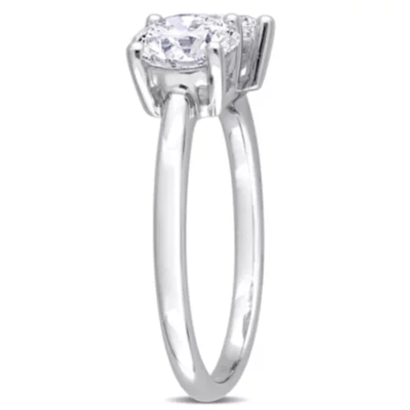Lab Created 2 ct. t.w. Grown Diamond 2-Stone Engagement Ring 14K White Gold