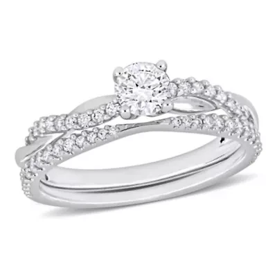 3/4 ct. t.w. Diamond Bridal Ring Set 14K White Gold
