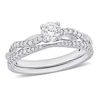 3/4 ct. t.w. Diamond Bridal Ring Set 14K White Gold