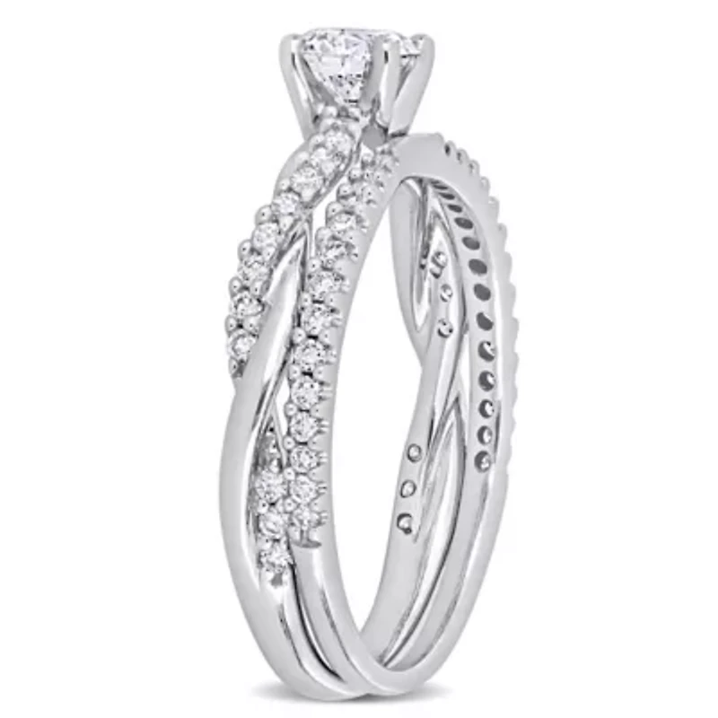 3/4 ct. t.w. Diamond Bridal Ring Set 14K White Gold