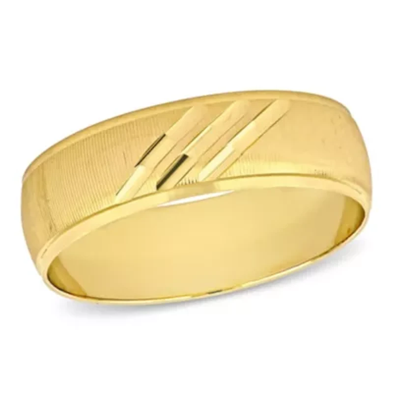 Men's Wedding Band 10K Yellow Gold