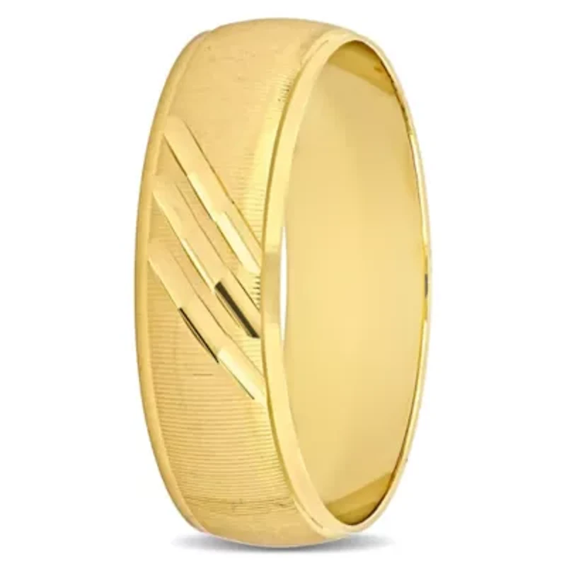 Men's Wedding Band 10K Yellow Gold