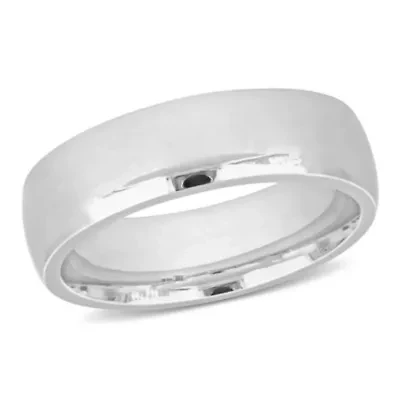 Comfort Fit Men's Wedding Band 14K White Gold