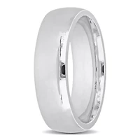 Comfort Fit Men's Wedding Band 14K White Gold