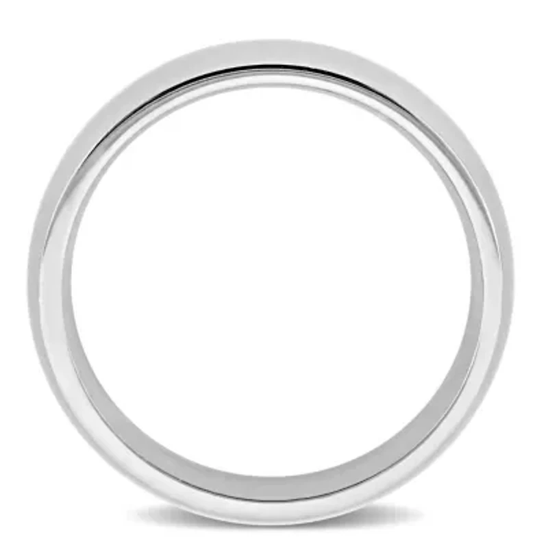 Comfort Fit Men's Wedding Band 14K White Gold