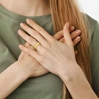 Ladies Wedding Band 10K Yellow Gold