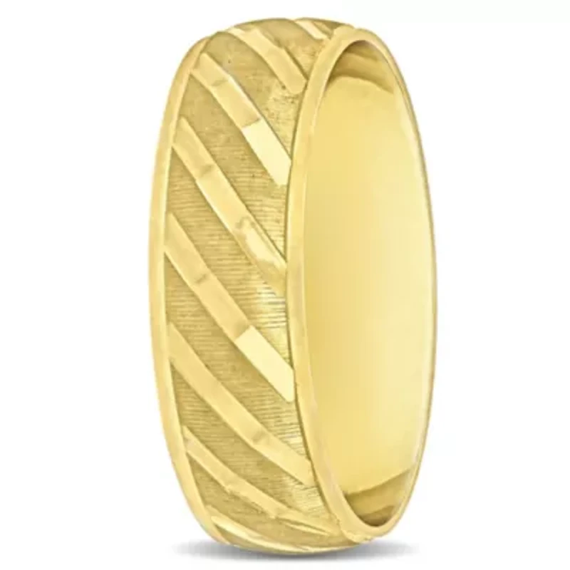 Ladies Wedding Band 10K Yellow Gold