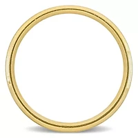 Brushed Finish Beveled Edge Men's Wedding Band 14K Yellow Gold