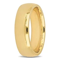 Polished Finish Comfort Fit Men's Wedding Band 14K Yellow Gold