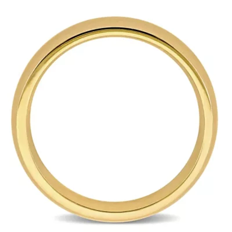 Polished Finish Comfort Fit Men's Wedding Band 14K Yellow Gold