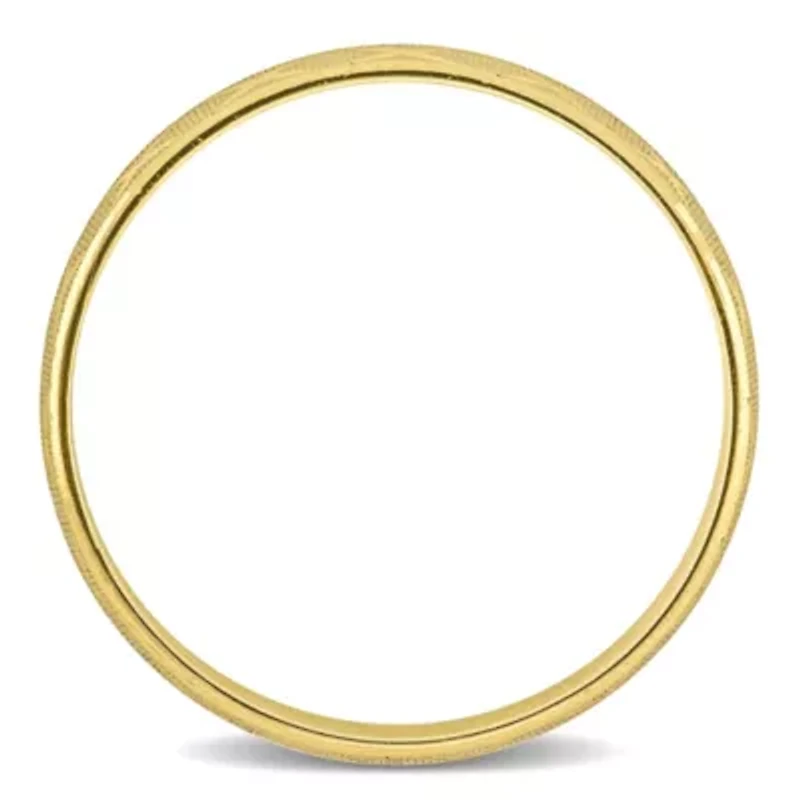 Lattice Men's Wedding Band 14K Yellow Gold