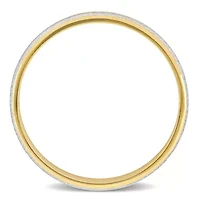 Double Row Men's Wedding Band 14K 2-Tone Gold