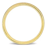 Double Row Textured Men's Wedding Band 14K Yellow Gold