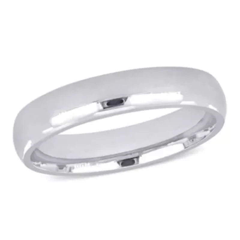 Comfort Fit Men's Wedding Band 14K White Gold