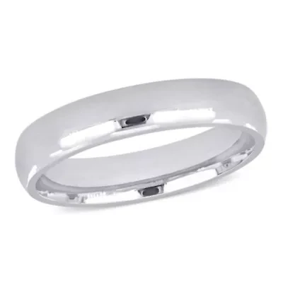 Comfort Fit Men's Wedding Band 14K White Gold