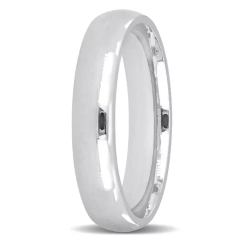 Comfort Fit Men's Wedding Band 14K White Gold