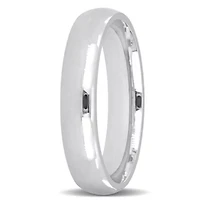Comfort Fit Men's Wedding Band 14K White Gold