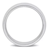 Comfort Fit Men's Wedding Band 14K White Gold