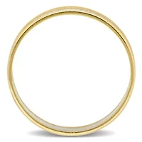 Center Motif Men's Wedding Band 14K 2-Tone Gold
