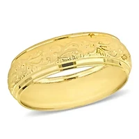 Antique Filigree Ladies Wedding Band 14K Yellow Gold